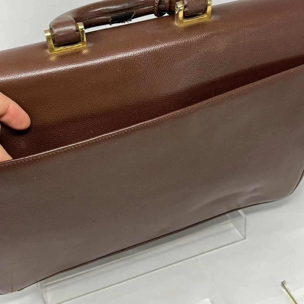 Gianfranco Lotti Firenze Top Handle Men's Women's Pebbled Leather Briefcase Bag